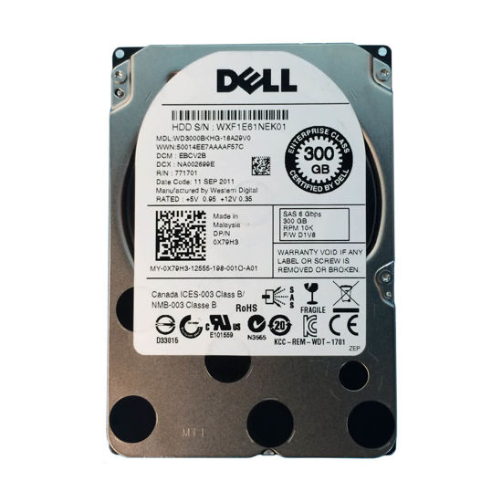 Picture of Dell 300GB SAS 10K 2.5" 6GBPS Hard Drive X79H3